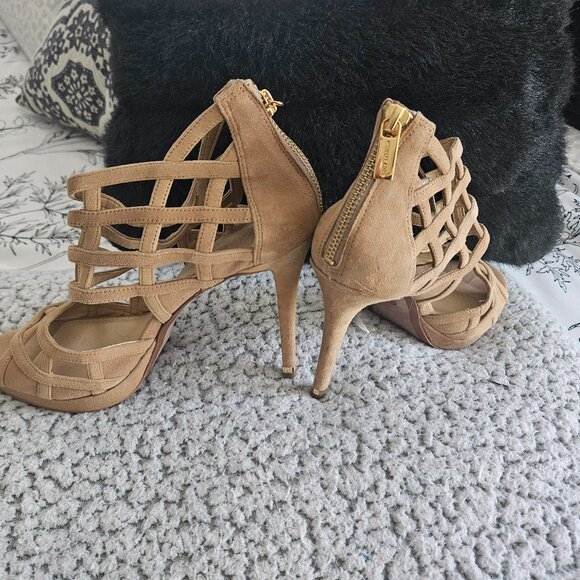 Michael Michael Kors Beige Gladiator Strappy  Bootie  Sandel Size 9 - Picture 1 of 3